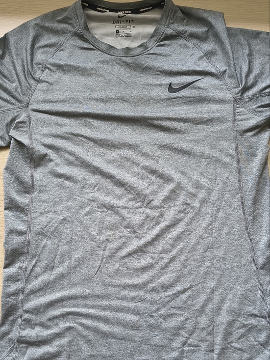 Nike Pro Combat Other - Nike Gray Dri-FIT Short Sleeve Performance Tee